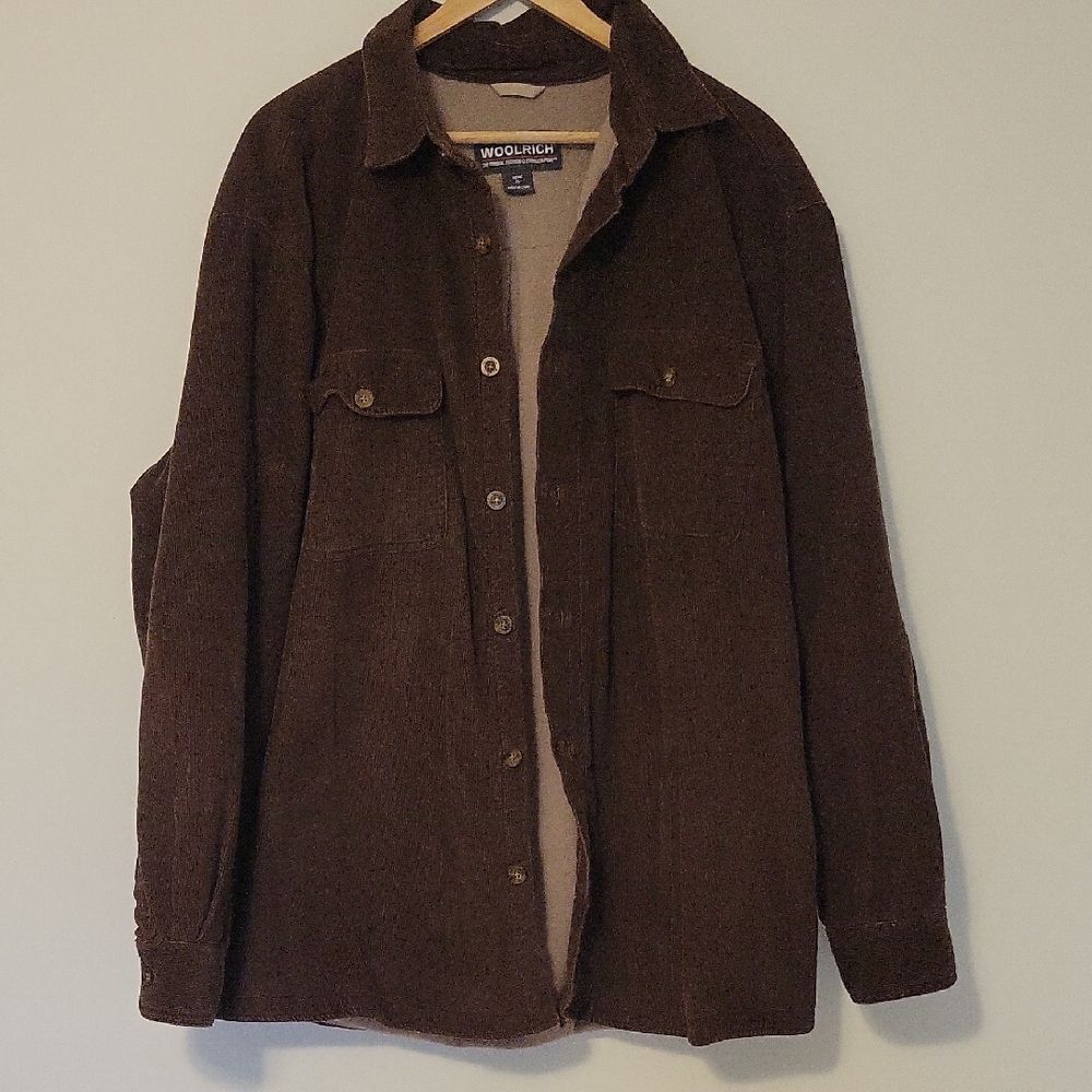 Vintage Woolrich Wool Alaskan Thick Shirt Jacket Americana Brown Size XL